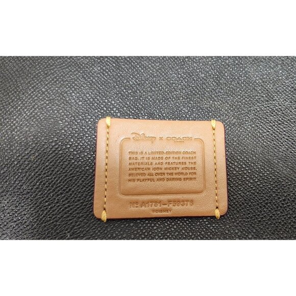 Coach x Disney Mickey Mouse Limited Edition Black Leather Zip Wristlet Clutch - Picture 2 of 4